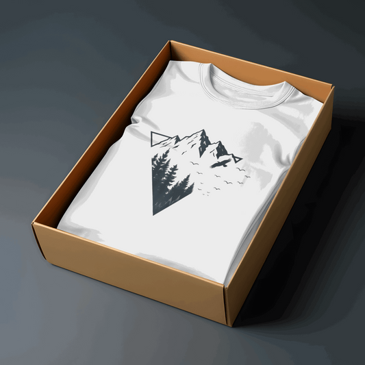 Mountain T-Shirt with Nature Print | Travel Theme Graphic Tee