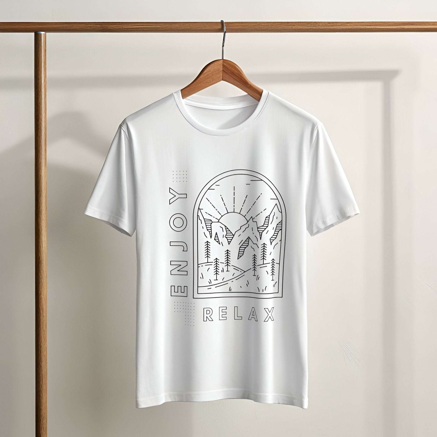 Relax & Enjoy Graphic Unisex T-Shirt – Bold Statement for Inner Calm Vibes