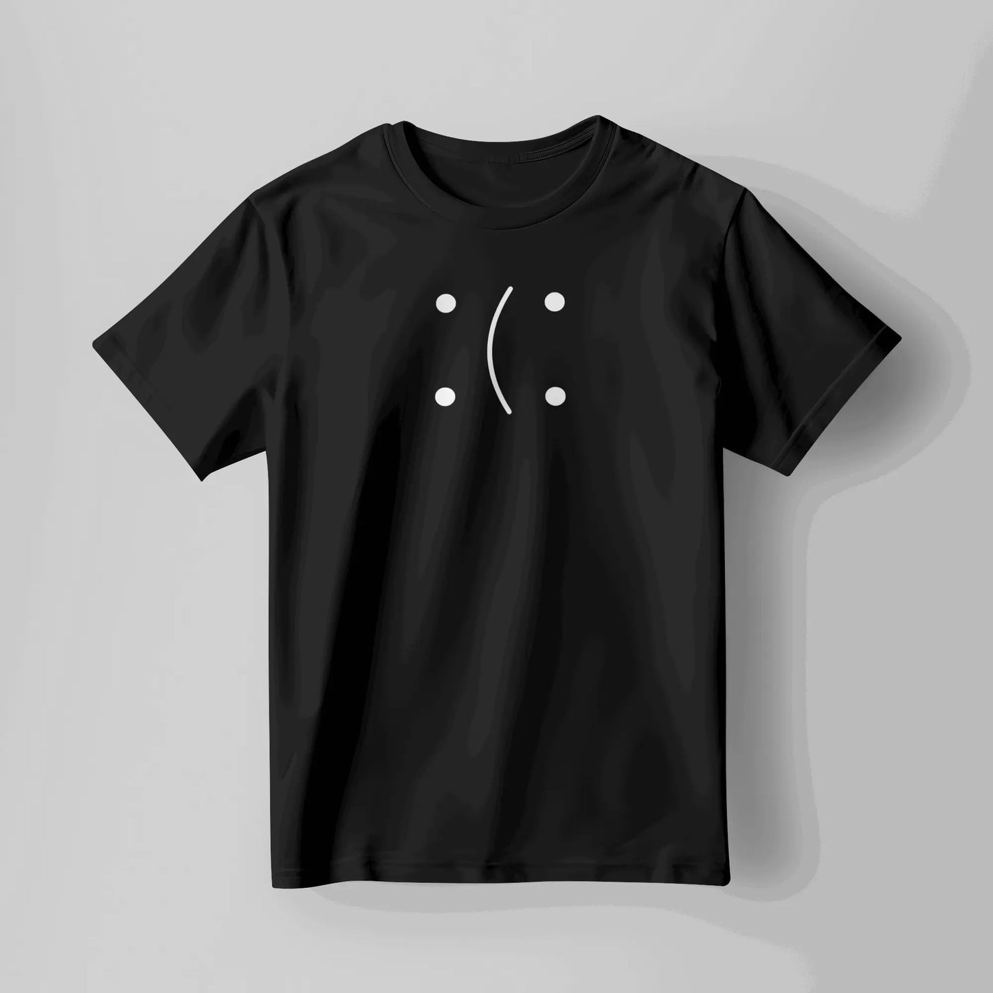 Unisex Classic Crew T-Shirt | Minimalist Face Design | Casual Streetwear