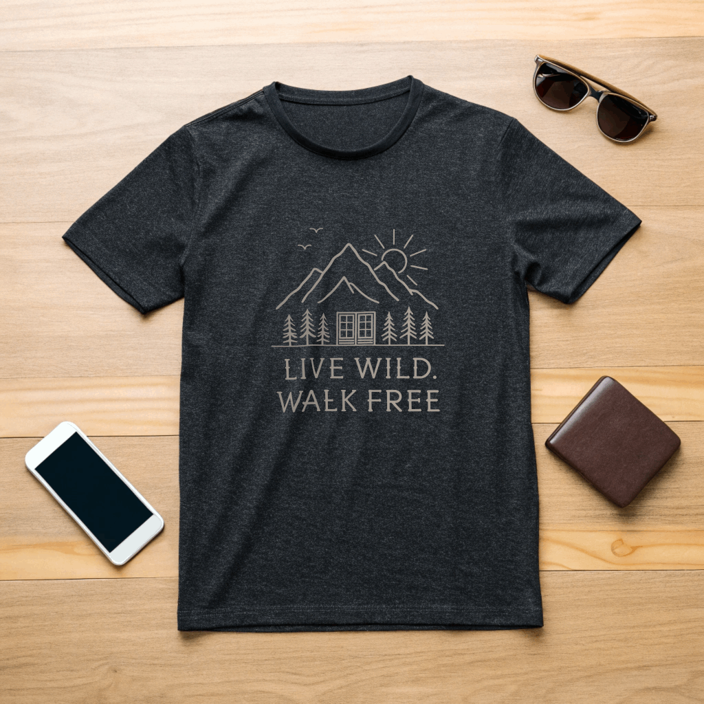 Nature Inspired Minimal Outdoor T-Shirt for Men – Kinzu