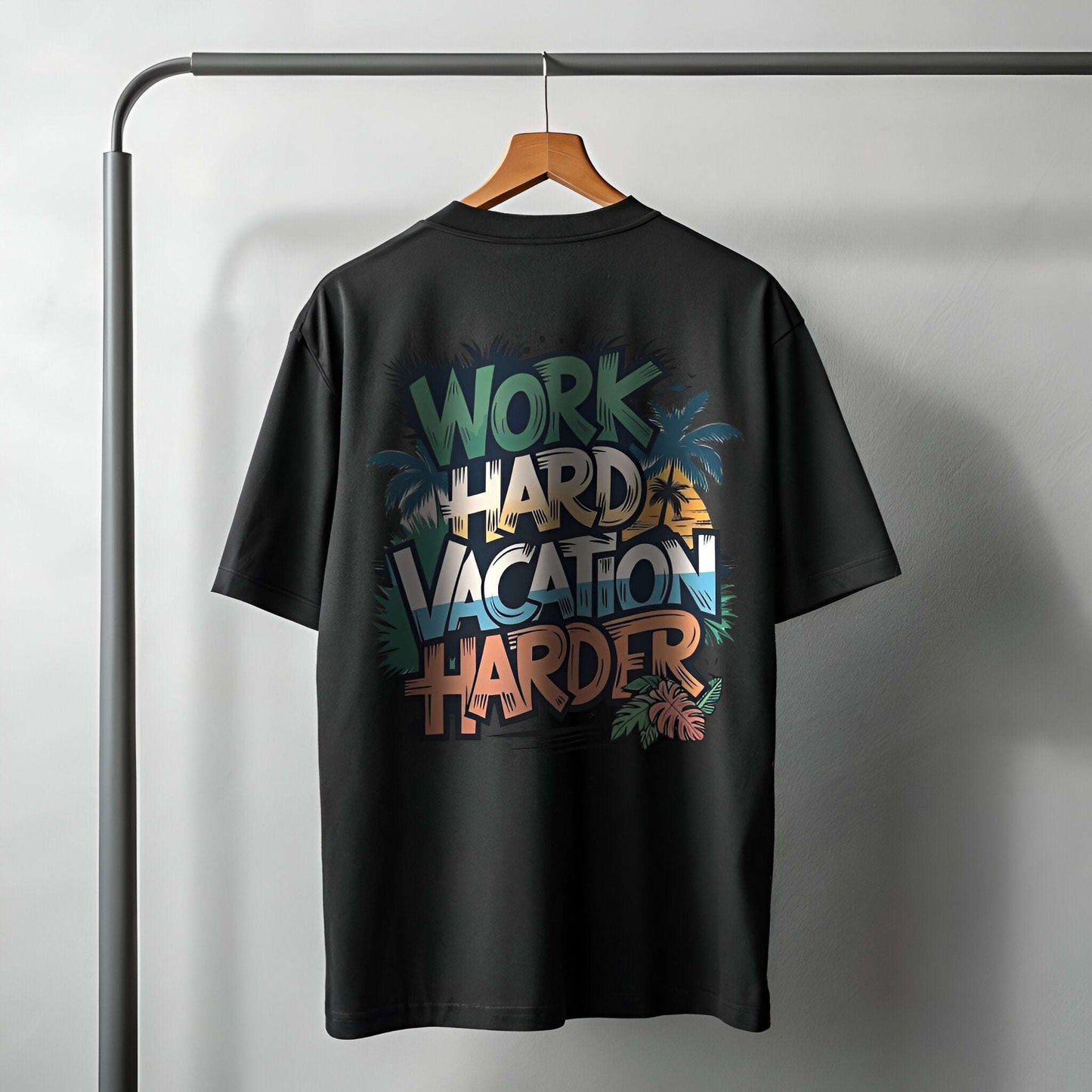 Travel T-Shirt with Chill Vibe | Vacation Quote Oversized Tee