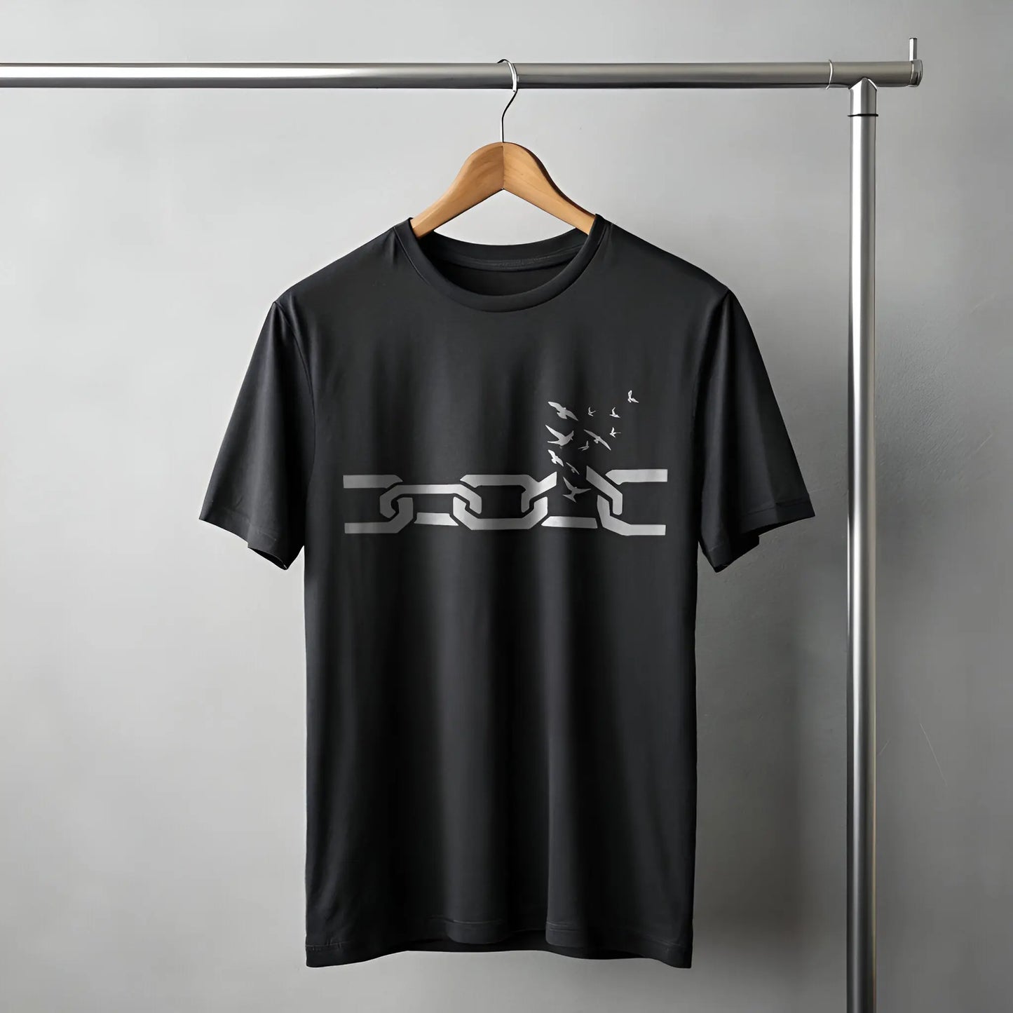 Freedom T-Shirt with Flying Birds – Liberation & Inner Peace