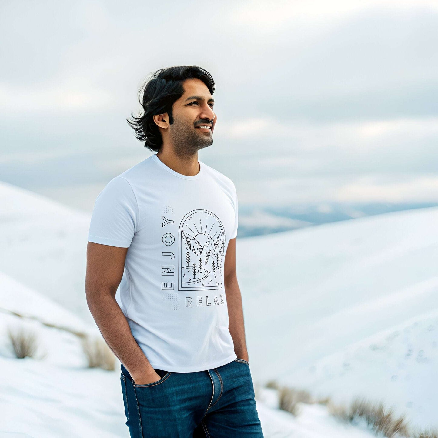 Relax & Enjoy Graphic Unisex T-Shirt – Bold Statement for Inner Calm Vibes