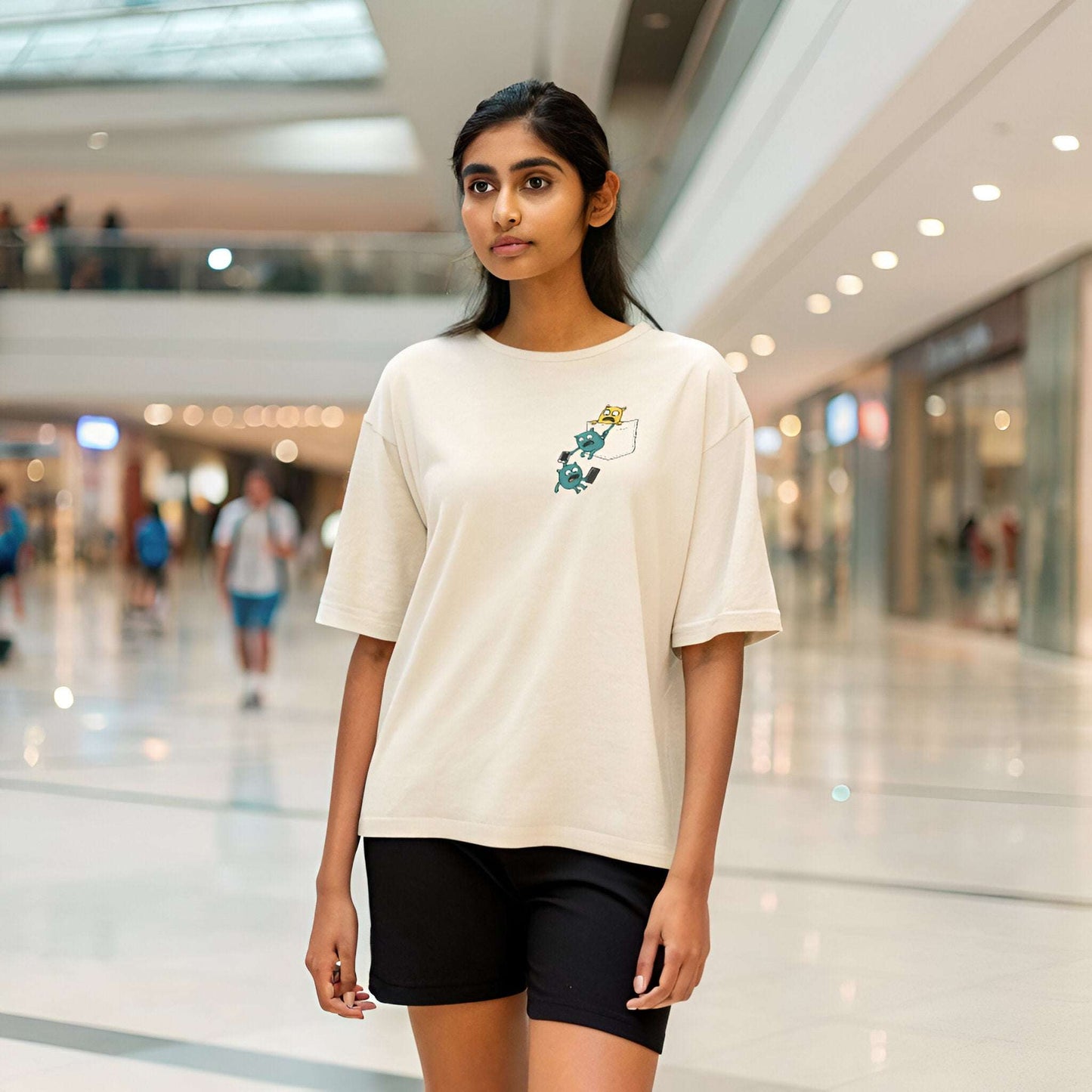Quirky Pocket Monsters T-Shirt – Fun Oversized Streetwear - Kinzu