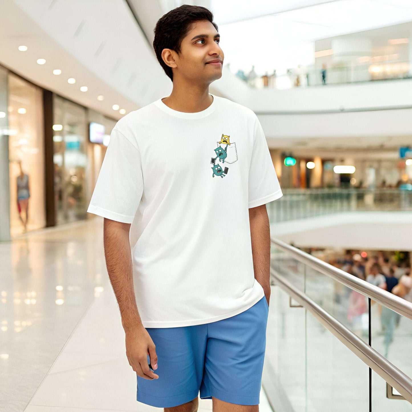 Quirky Pocket Monsters T-Shirt – Fun Oversized Streetwear - Kinzu