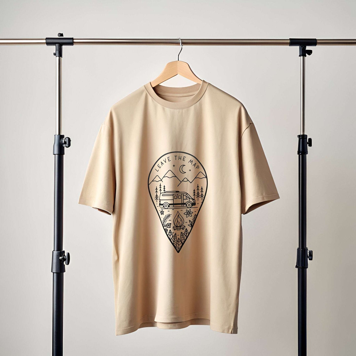 Van Life Oversized T-Shirt – Aesthetic Camper Road Trip Tee - Kinzu