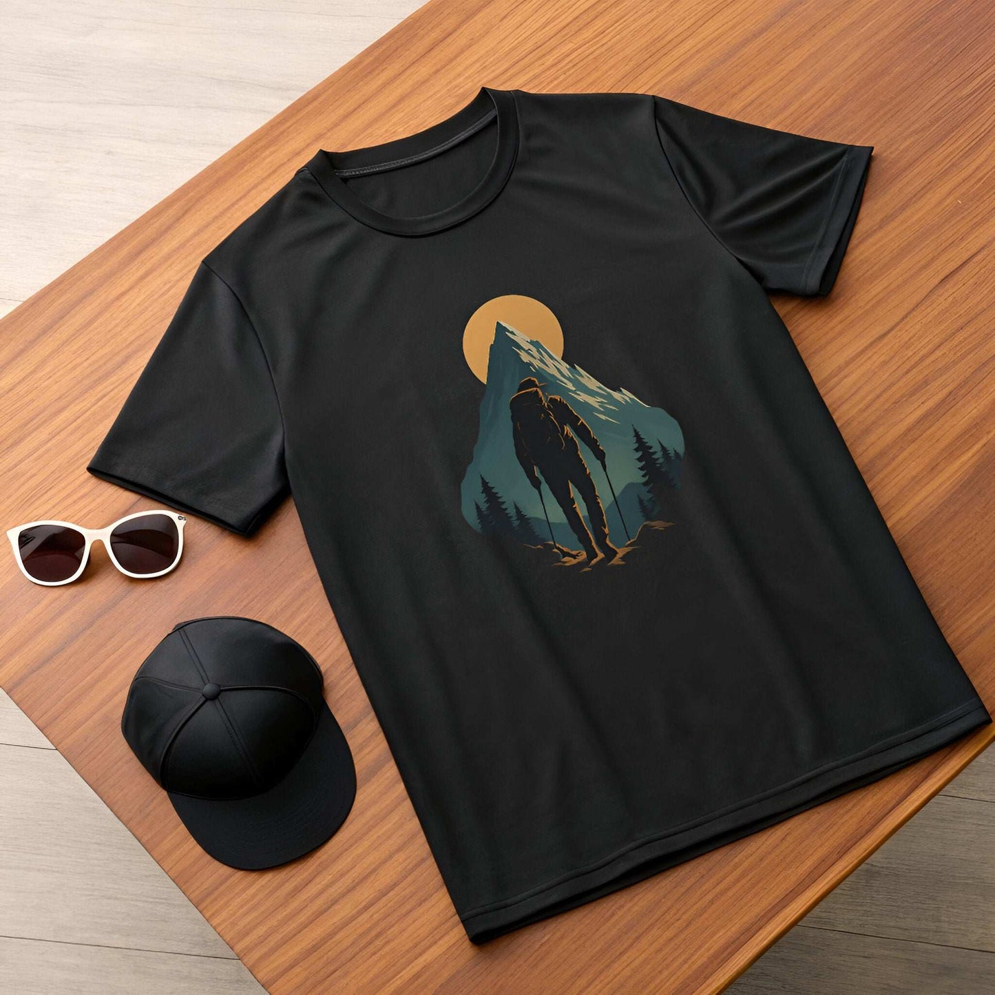 Minimal Mountain Oversized T-Shirt – Adventure Streetwear - Kinzu