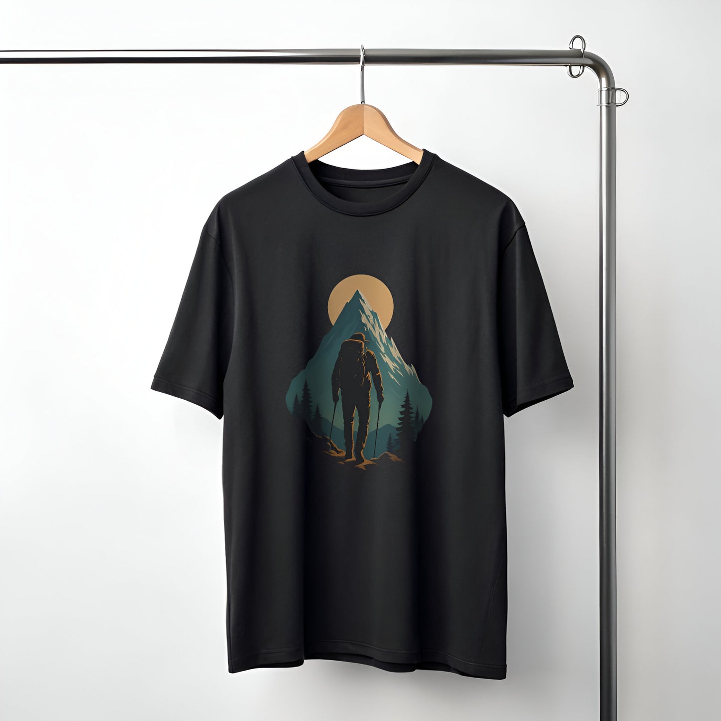 Minimal Mountain Oversized T-Shirt – Adventure Streetwear - Kinzu