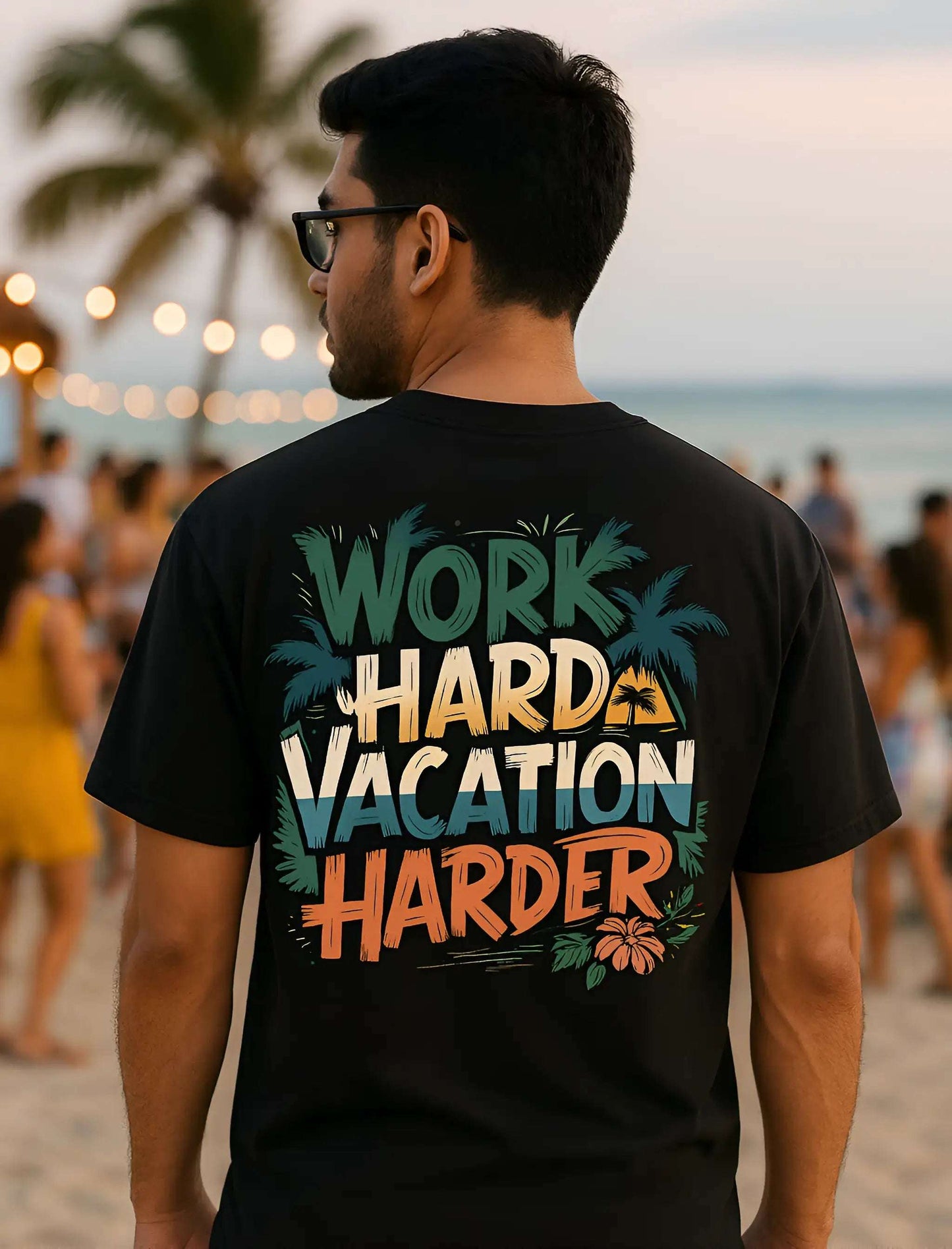 Travel T-Shirt with Chill Vibe | Vacation Quote Oversized Tee