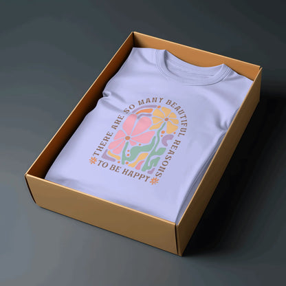 Aesthetic Floral Graphic Tee | Positive Vibes T-Shirt for Women