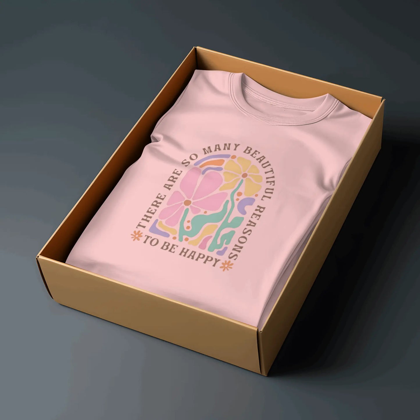 Aesthetic Floral Graphic Tee | Positive Vibes T-Shirt for Women