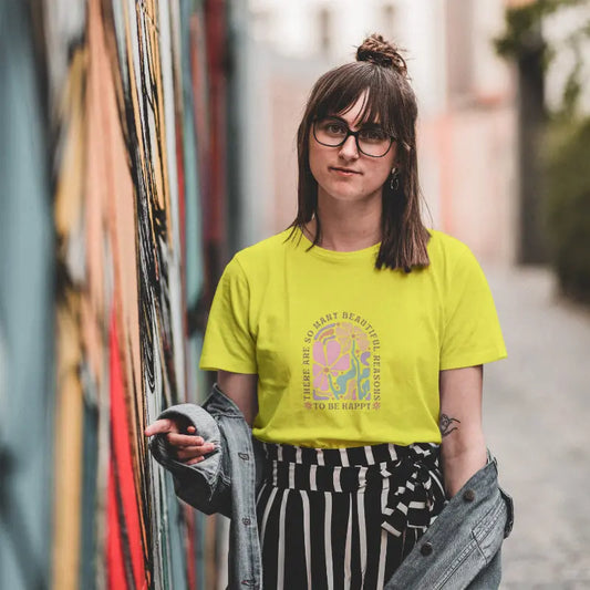 Aesthetic Floral Graphic Tee | Positive Vibes T-Shirt for Women