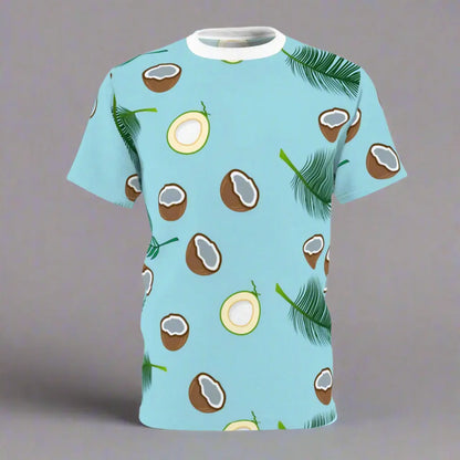 Casual beach style Coconut Print T-Shirt