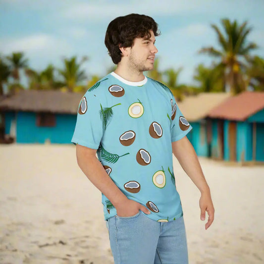 Casual beach style Coconut Print T-Shirt