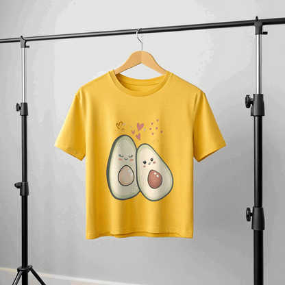 Cute Avocado Crop Top for Women – Fun Vibe & Avocado Print Tee