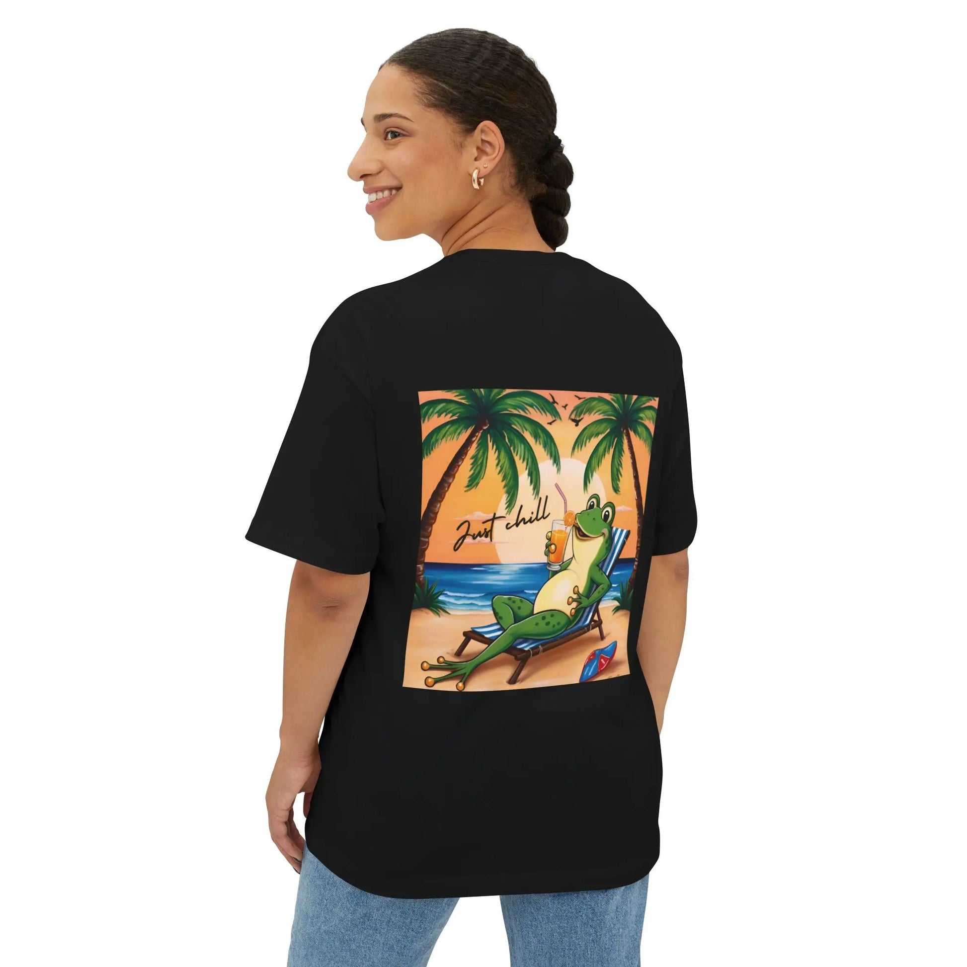 Just Chill Frog Unisex Oversized Standard T-Shirt