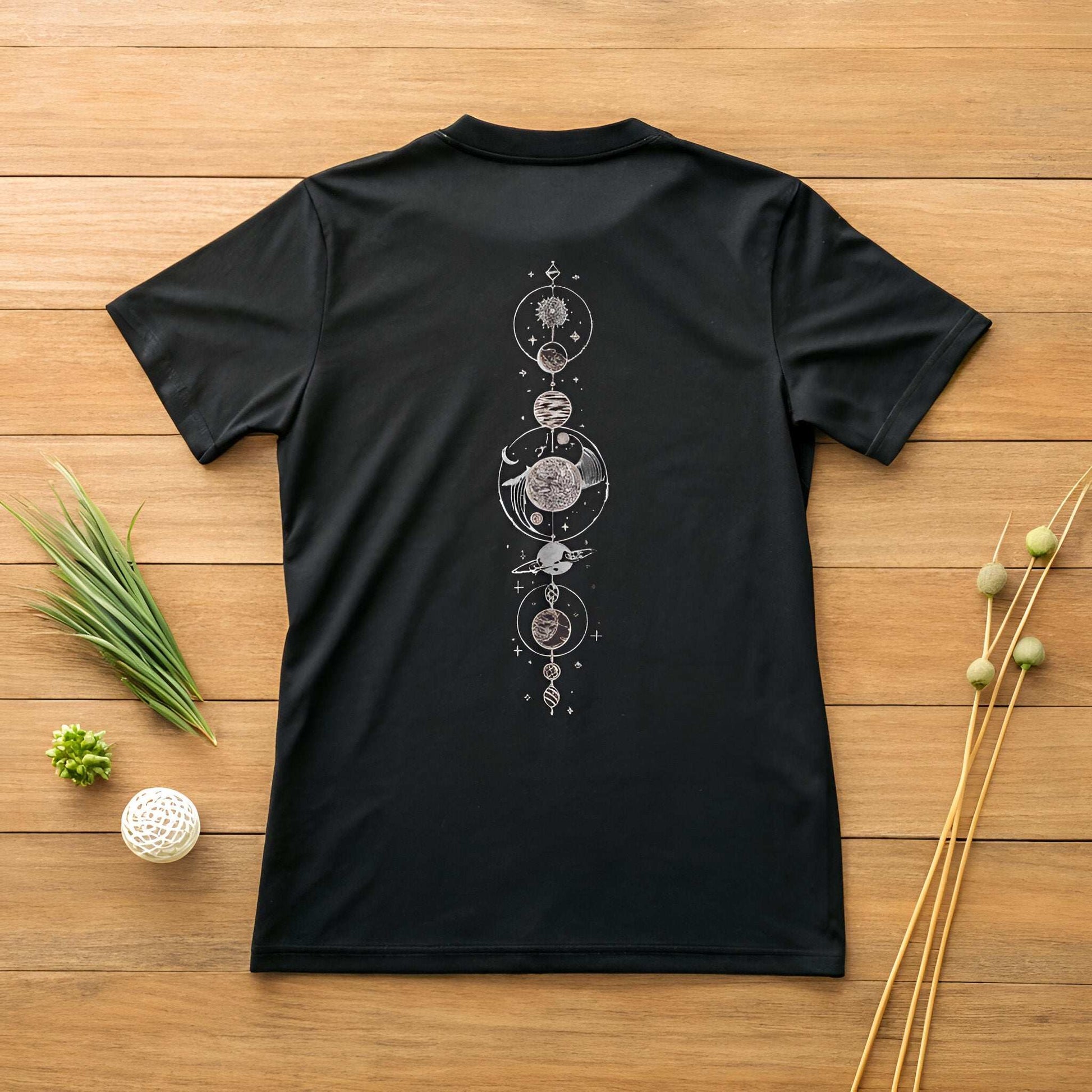 Solar System Graphic T-shirt | Spiritual, Chakra, Inner Peace Tee - Kinzu