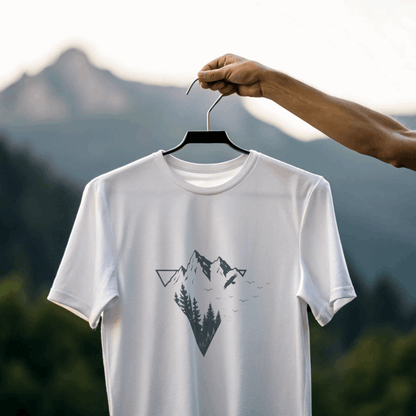 Mountain T-Shirt with Nature Print | Travel Theme Graphic Tee