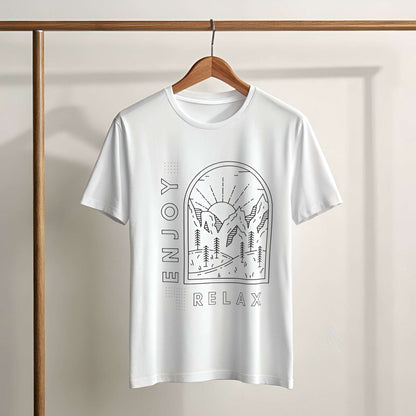 Relax & Enjoy Graphic Unisex T-Shirt – Bold Statement for Inner Calm Vibes