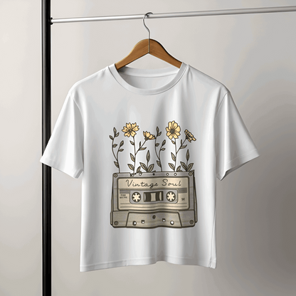 Retro Aesthetic Just Chill Indie Graphic Crop Top for Women