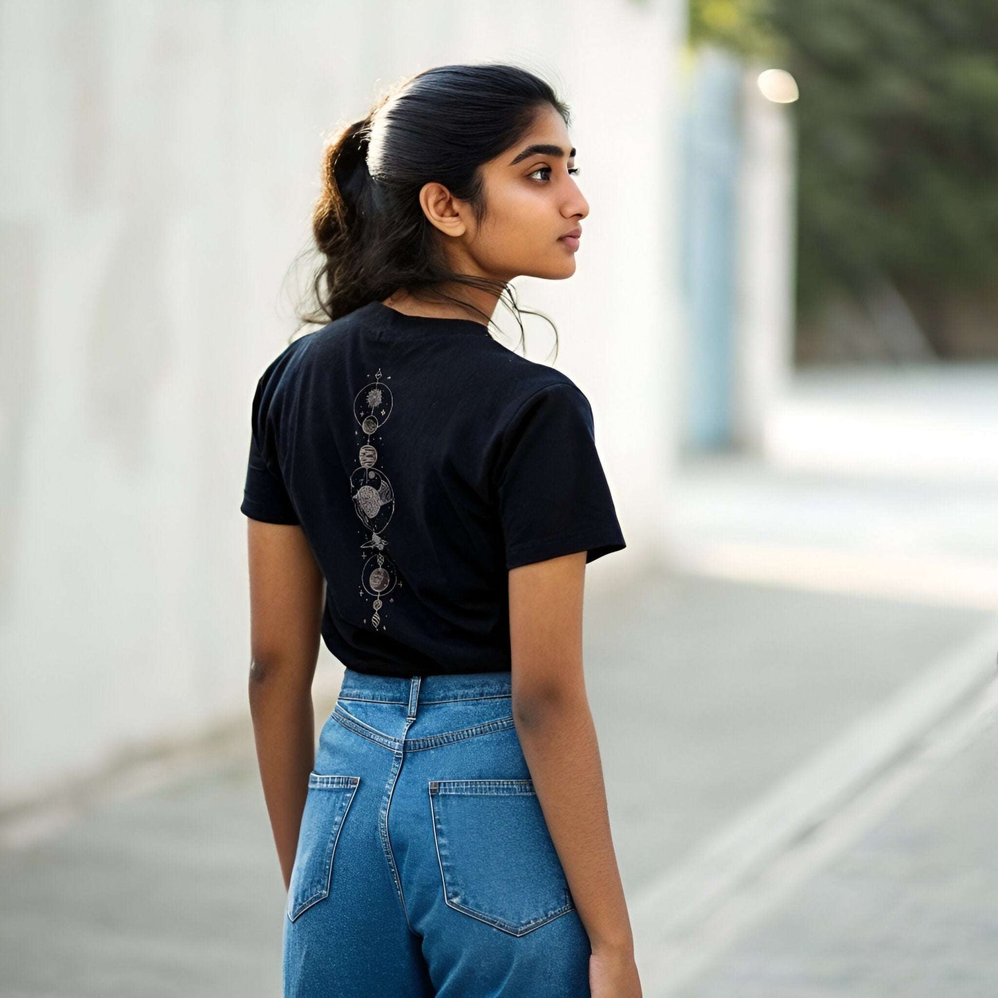 Solar System Graphic T-shirt | Spiritual, Chakra, Inner Peace Tee - Kinzu
