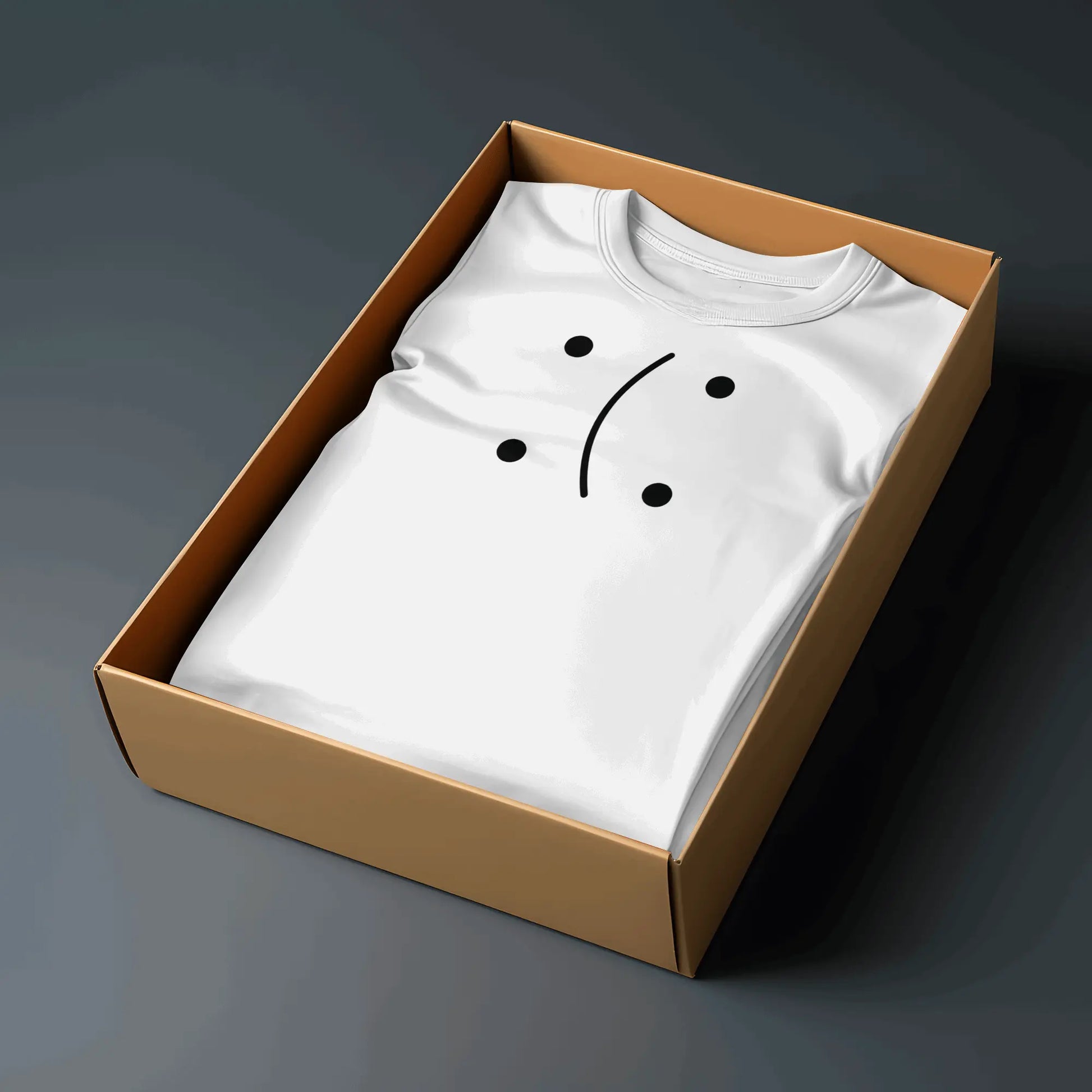Unisex Classic Crew T-Shirt | Minimalist Face Design | Casual Streetwear