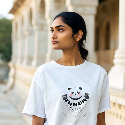 Cute Panda Inner Peace T-Shirt – Aesthetic Calm & Zen Vibes Tee