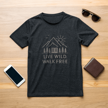 Nature Inspired Minimal Outdoor T-Shirt for Men – Kinzu