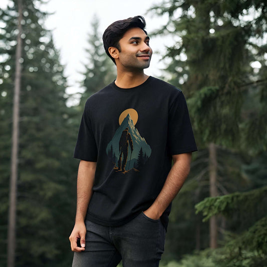 Minimal Mountain Oversized T-Shirt – Adventure Streetwear - Kinzu