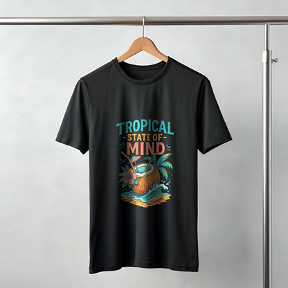 Summer Coconut Classic T-shirt | Cool Tropical Off-White Look - Kinzu