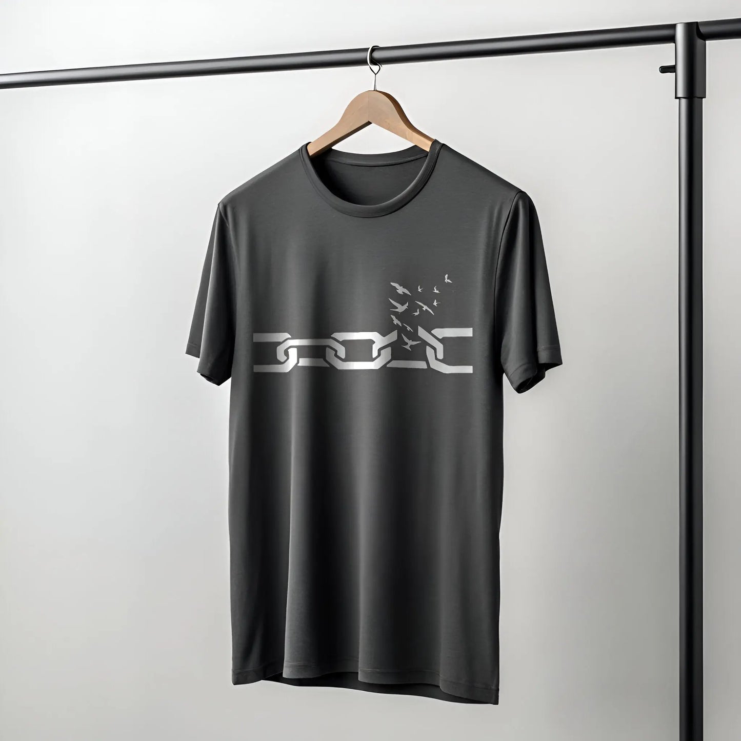 Freedom T-Shirt with Flying Birds – Liberation & Inner Peace
