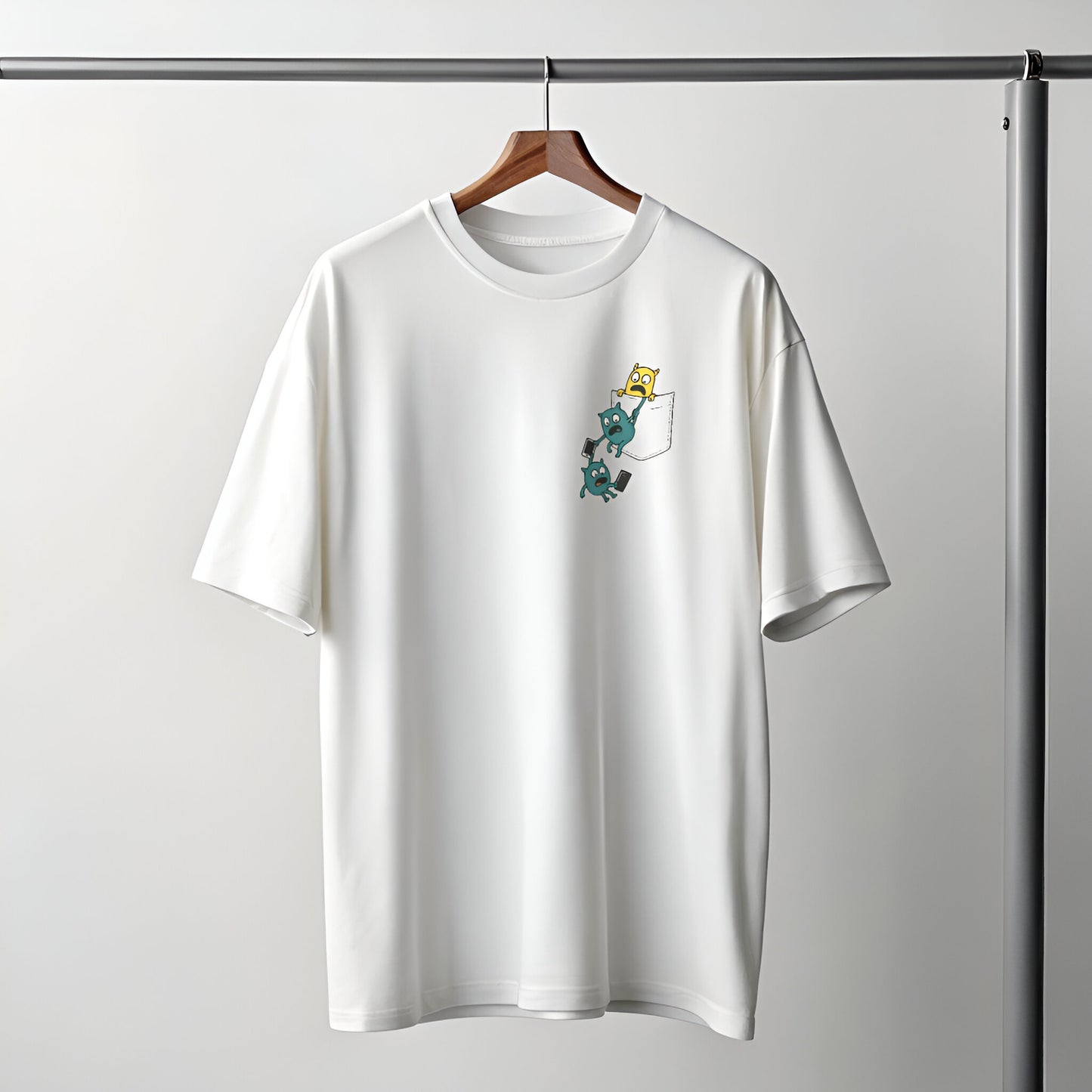 Quirky Pocket Monsters T-Shirt – Fun Oversized Streetwear - Kinzu