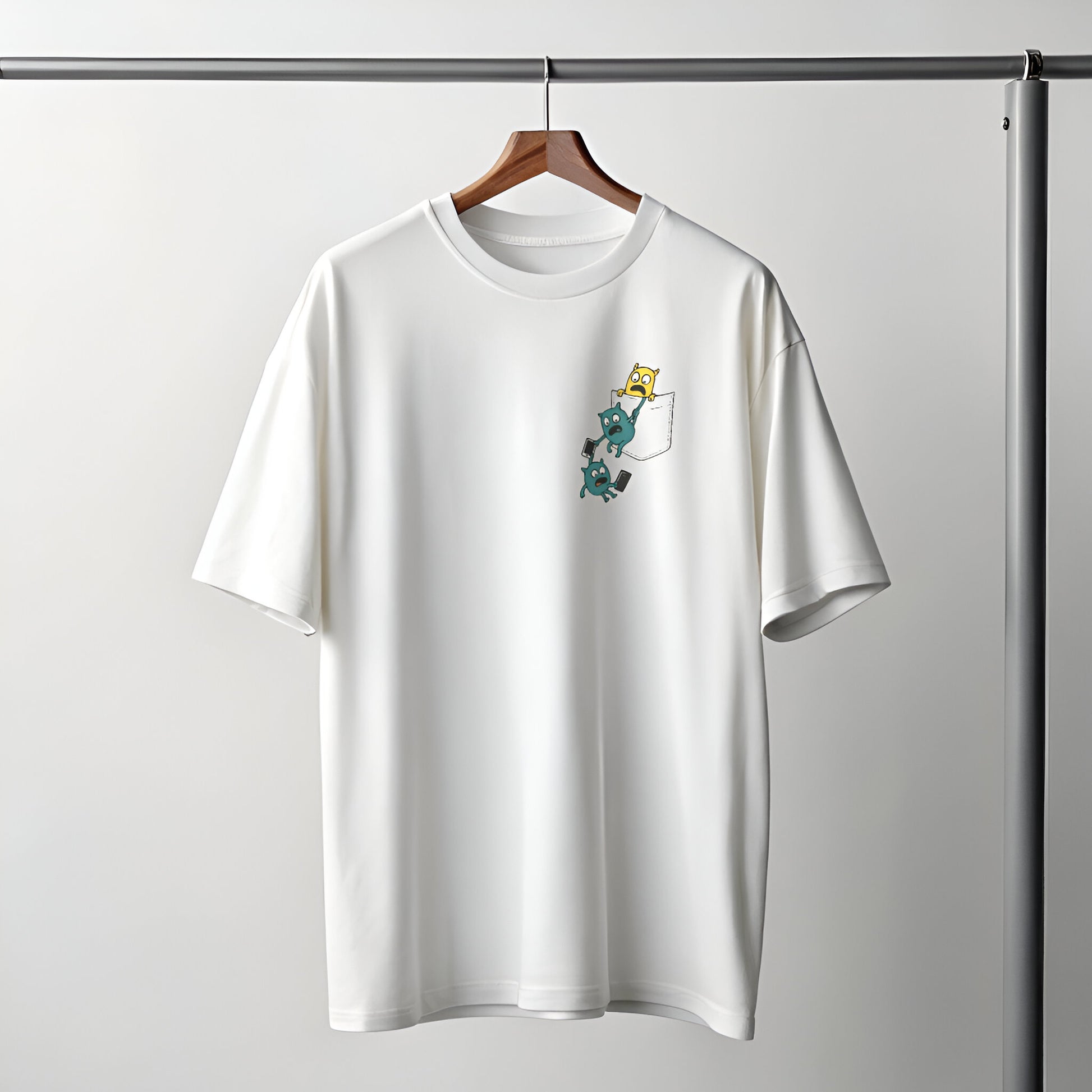 Quirky Pocket Monsters T-Shirt – Fun Oversized Streetwear - Kinzu