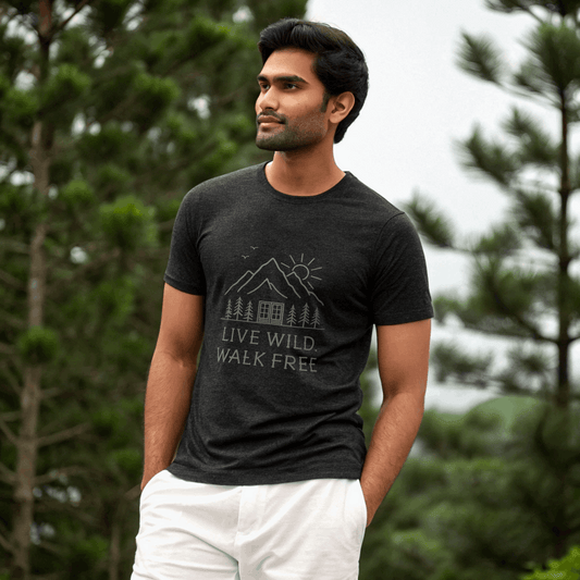 Nature Inspired Minimal Outdoor T-Shirt for Men – Kinzu