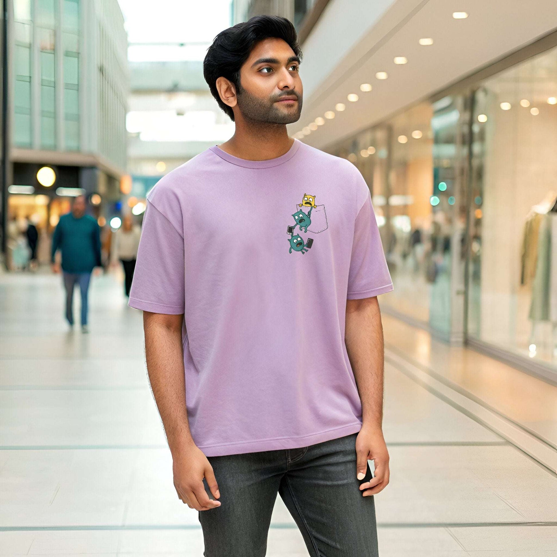 Quirky Pocket Monsters T-Shirt – Fun Oversized Streetwear - Kinzu