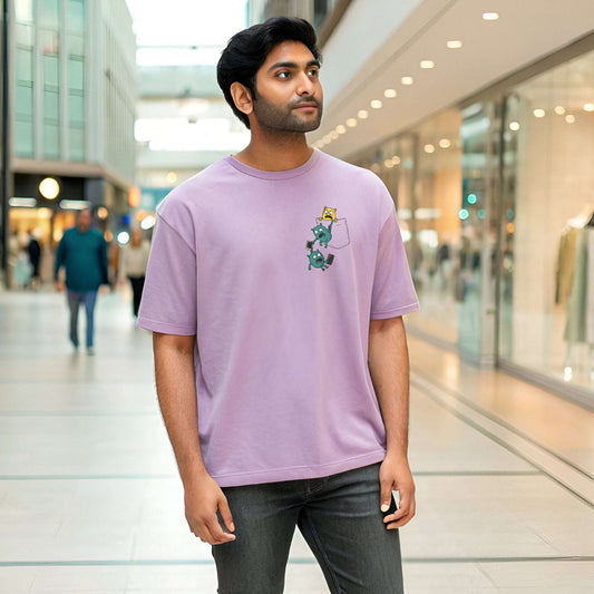 Quirky Pocket Monsters T-Shirt – Fun Oversized Streetwear - Kinzu