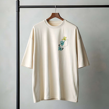 Quirky Pocket Monsters T-Shirt – Fun Oversized Streetwear - Kinzu