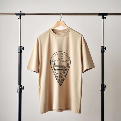Van Life Oversized T-Shirt – Aesthetic Camper Road Trip Tee - Kinzu