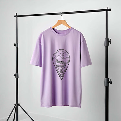 Van Life Oversized T-Shirt – Aesthetic Camper Road Trip Tee - Kinzu