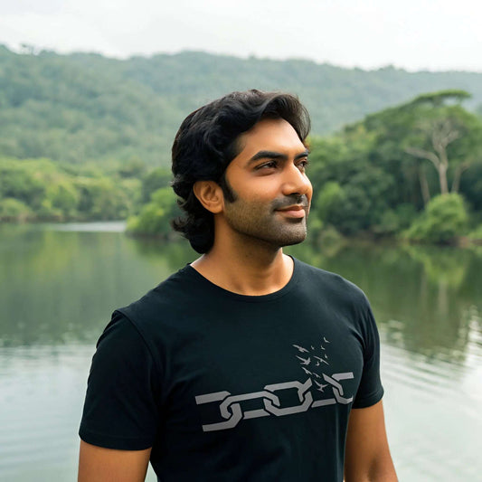Freedom T-Shirt with Flying Birds – Liberation & Inner Peace